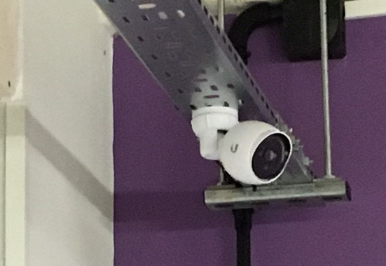 CCTV Camera Mounted on High Level Tray 