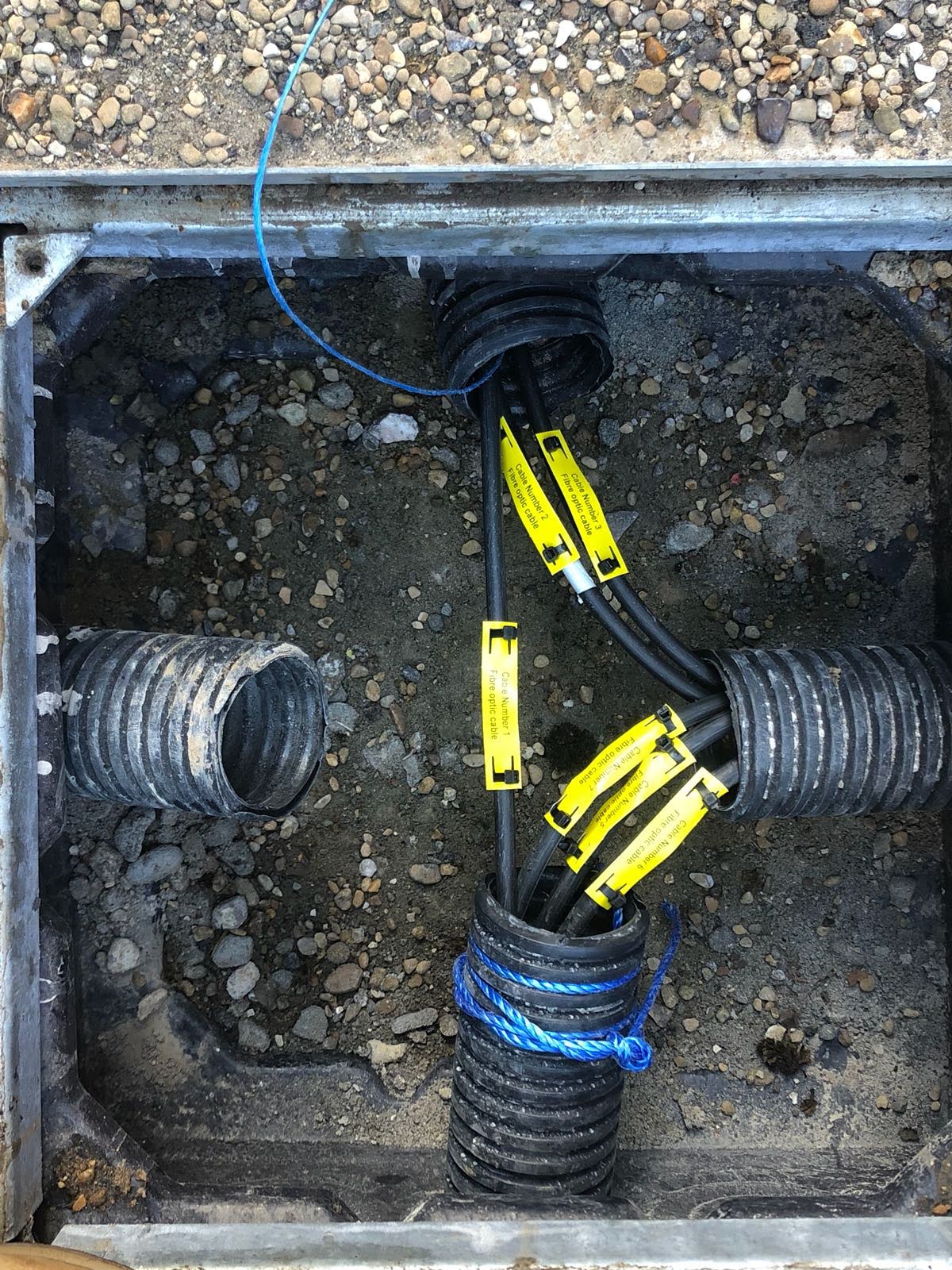 Fibre optic cables installed into underground ducts Berkshire